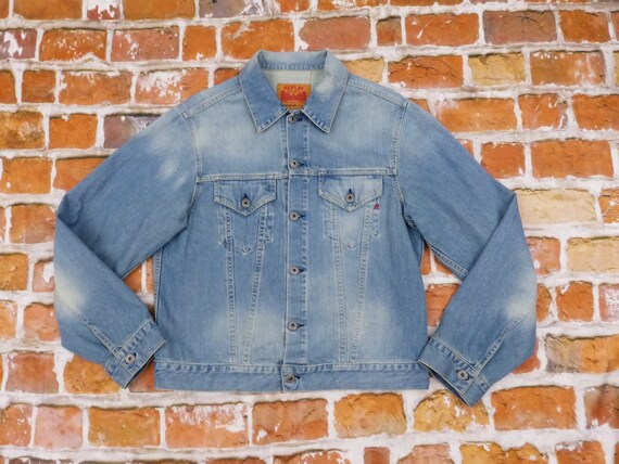 Replay Brand Blue Jeans Vintage Jacket Denim Ligh… - image 3