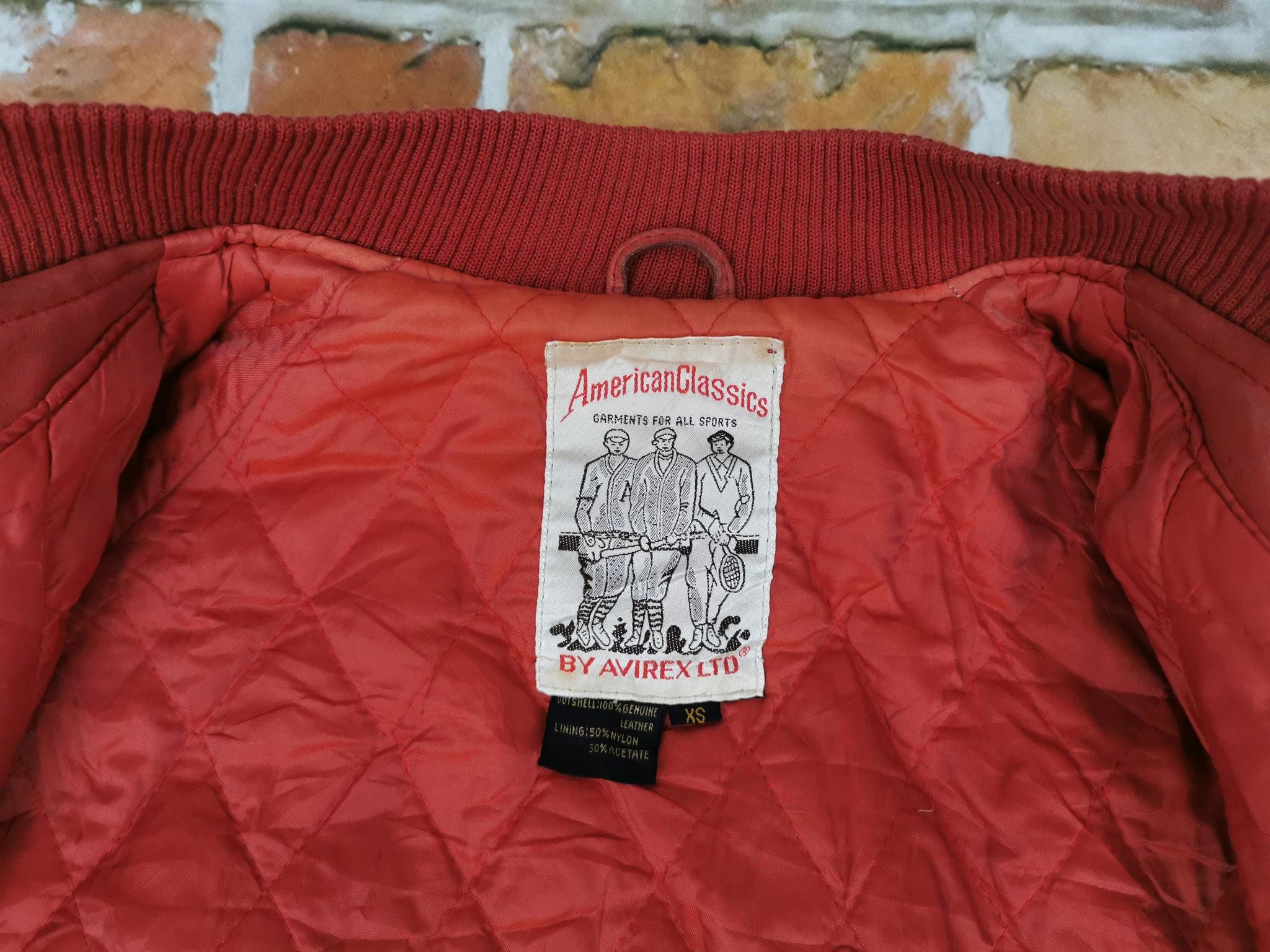 Avirex Usa Vintage Leather Jacket AMERICAN CLASSICS Varsity Avirex Usa Vintage Leather Jacket AMERICAN CLASSICS Varsity