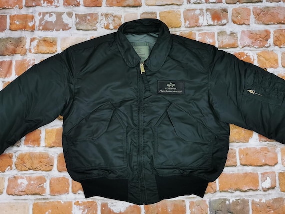 Alpha Industries Usa Bomber Jacket Black Air Force Cwu 45 Etsy
