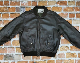 Chevignon Vintage Leather Jacket Pilots Aviator 1957 THORNES Brown