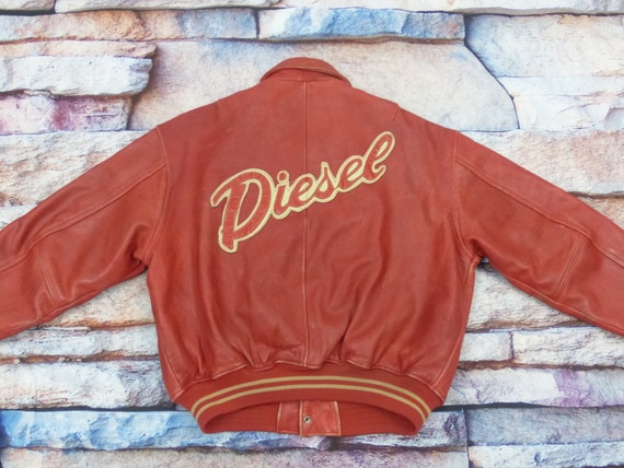 Chaqueta de cuero diésel | Etsy México