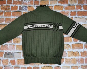 J.D. Castelbajac Winter Vintage Jacke Wolle Freedom Casual khaki grün