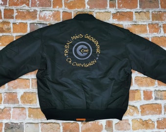 Chevignon Vintage Bomberjacka TRIBAL MIND GEOGRAPHIC svart Aviator Casual