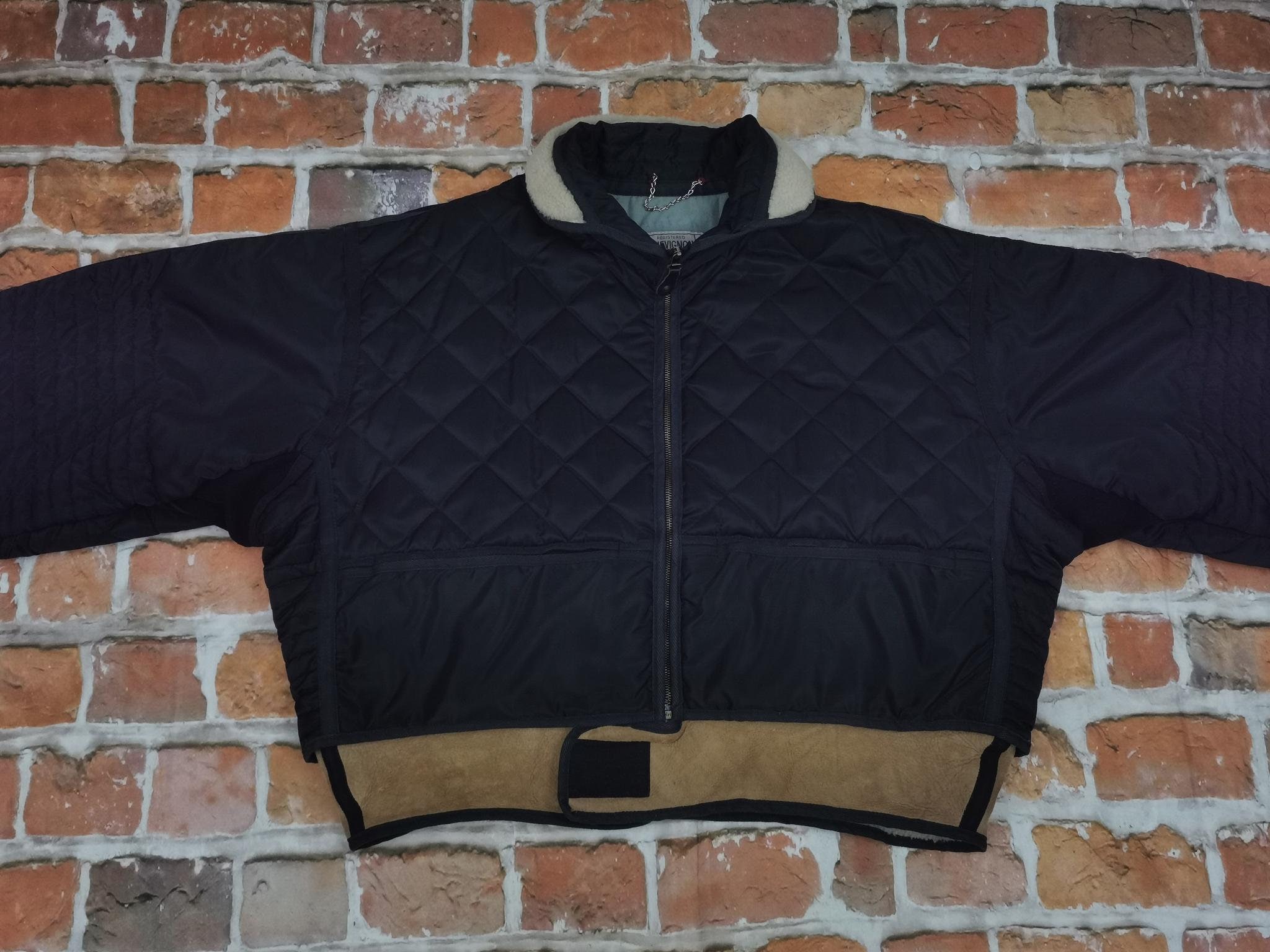 Chevignon Cosmos Vintage Jacket Black Marine Stock Casual UK