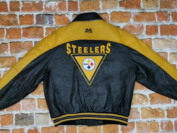 Mirage Nfl Usa Varsity Leather Jacket Pittsburgh Steelers - Etsy