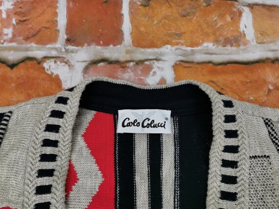 Carlo Colucci vintage cardigan Indian pattern col… - image 6