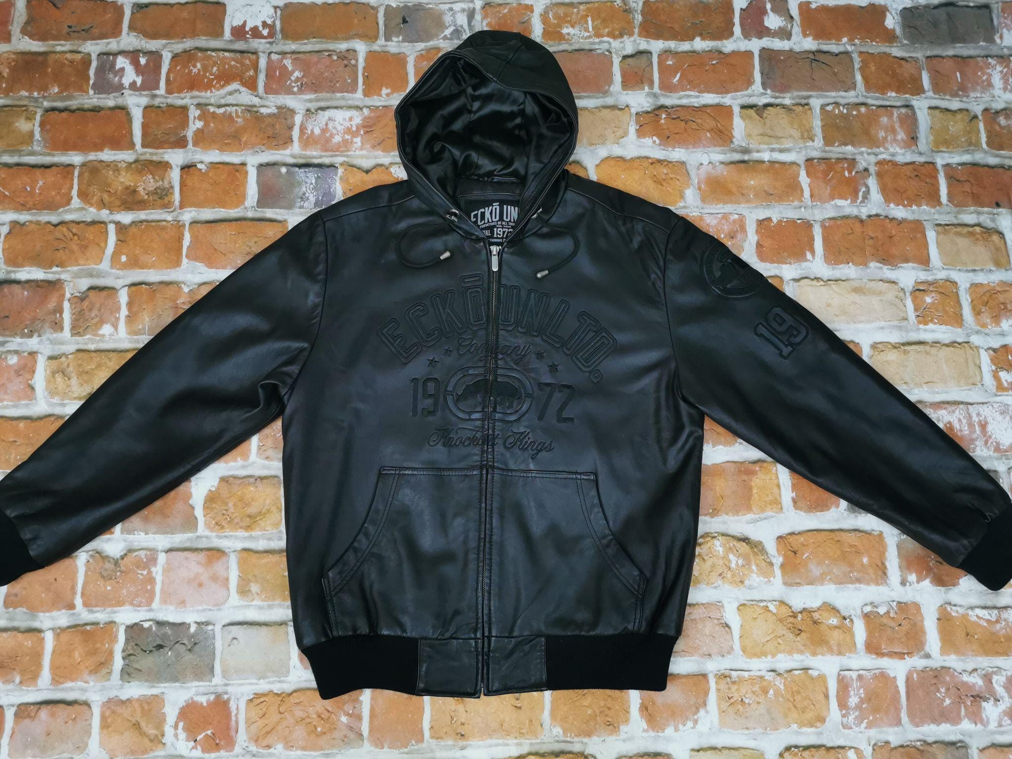 ECKO UNLTD. Leather Hoodie Goes for a lot more