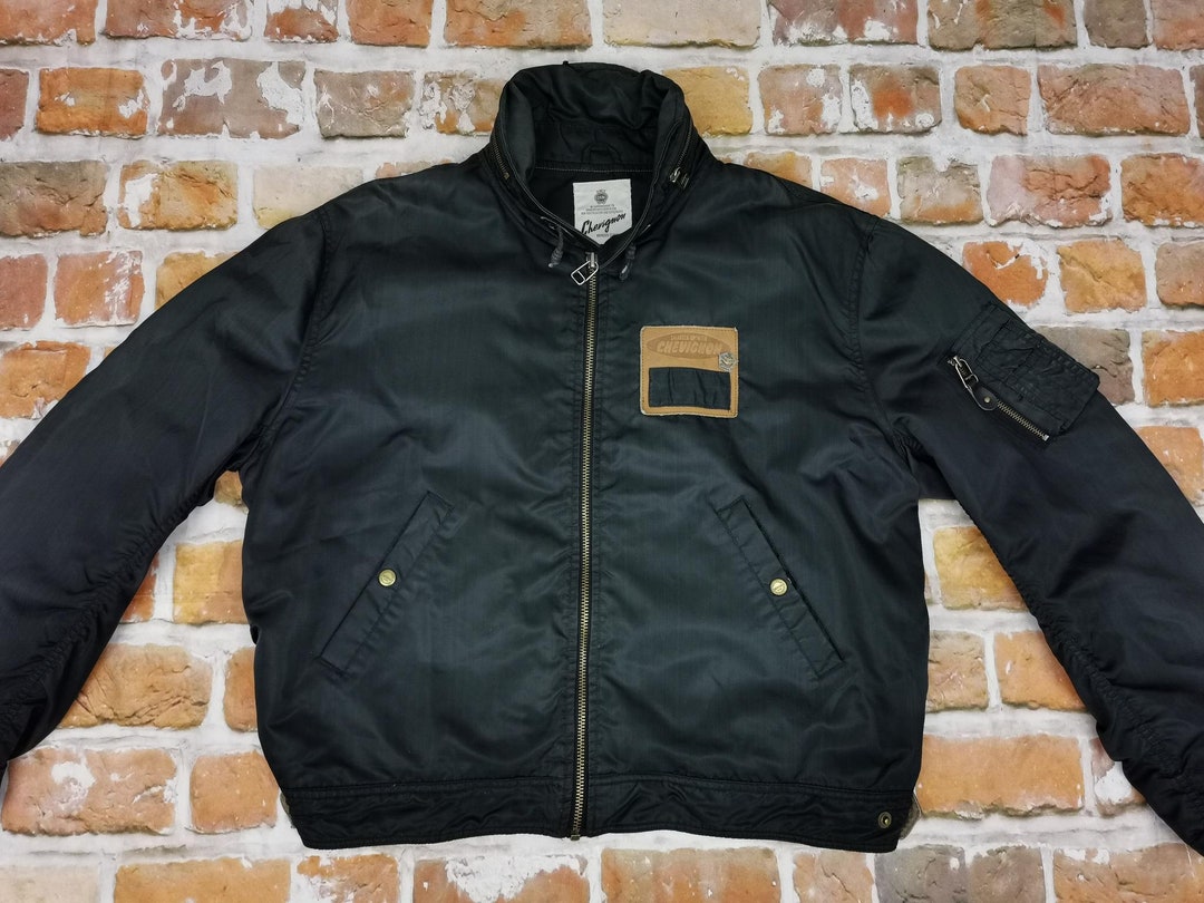 Chevignon Vintage Bomber Field Jacket Save Bonds Black Casual - Etsy