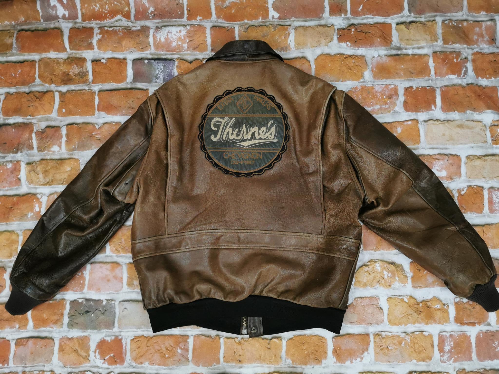 Chevignon Vintage World Traveler veste en cuir MC THORNES marron casual Etsy Canada