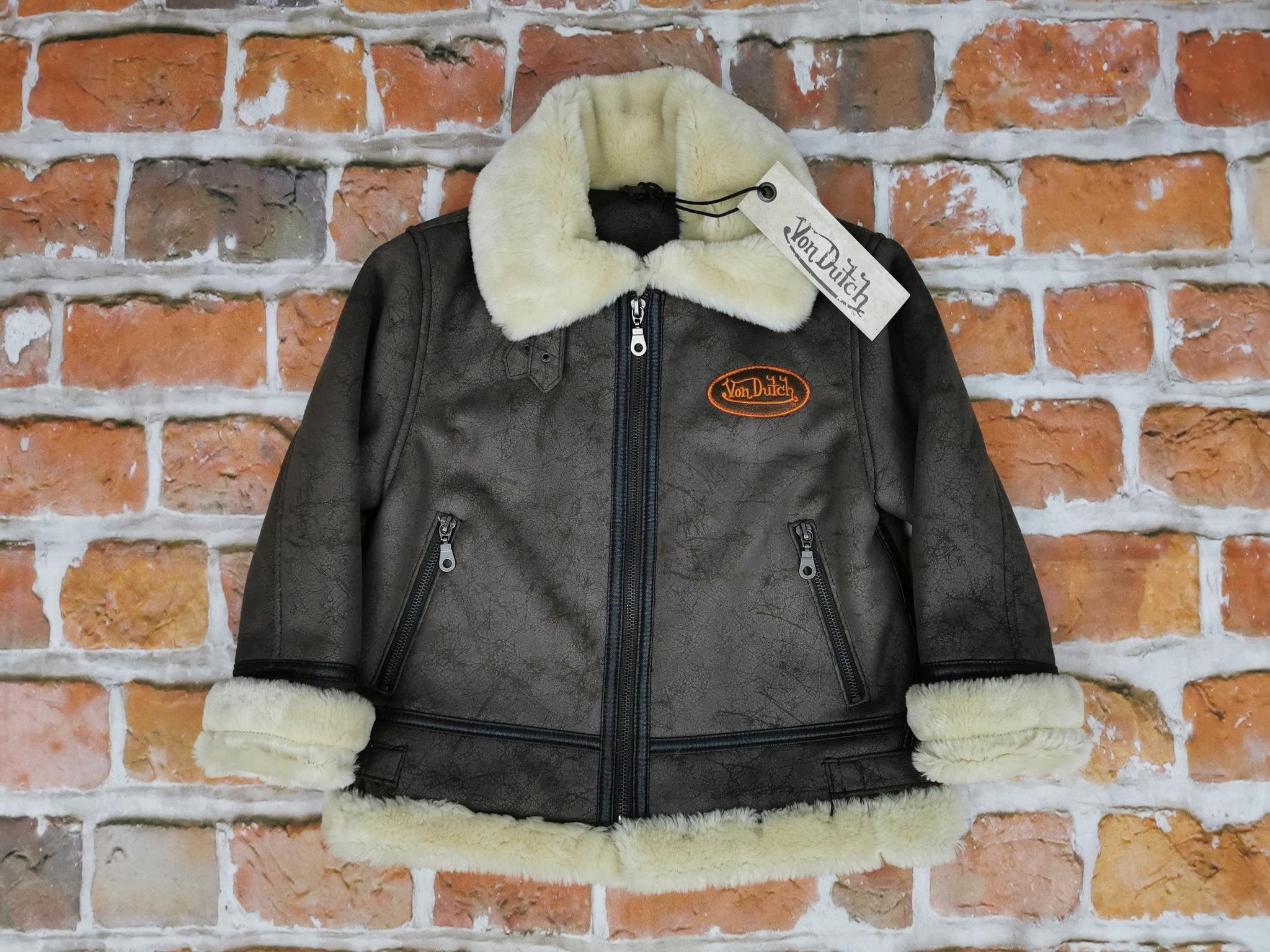 Von Dutch Children's SHEARLING B3 Winter Vintage Pilot Jacket
