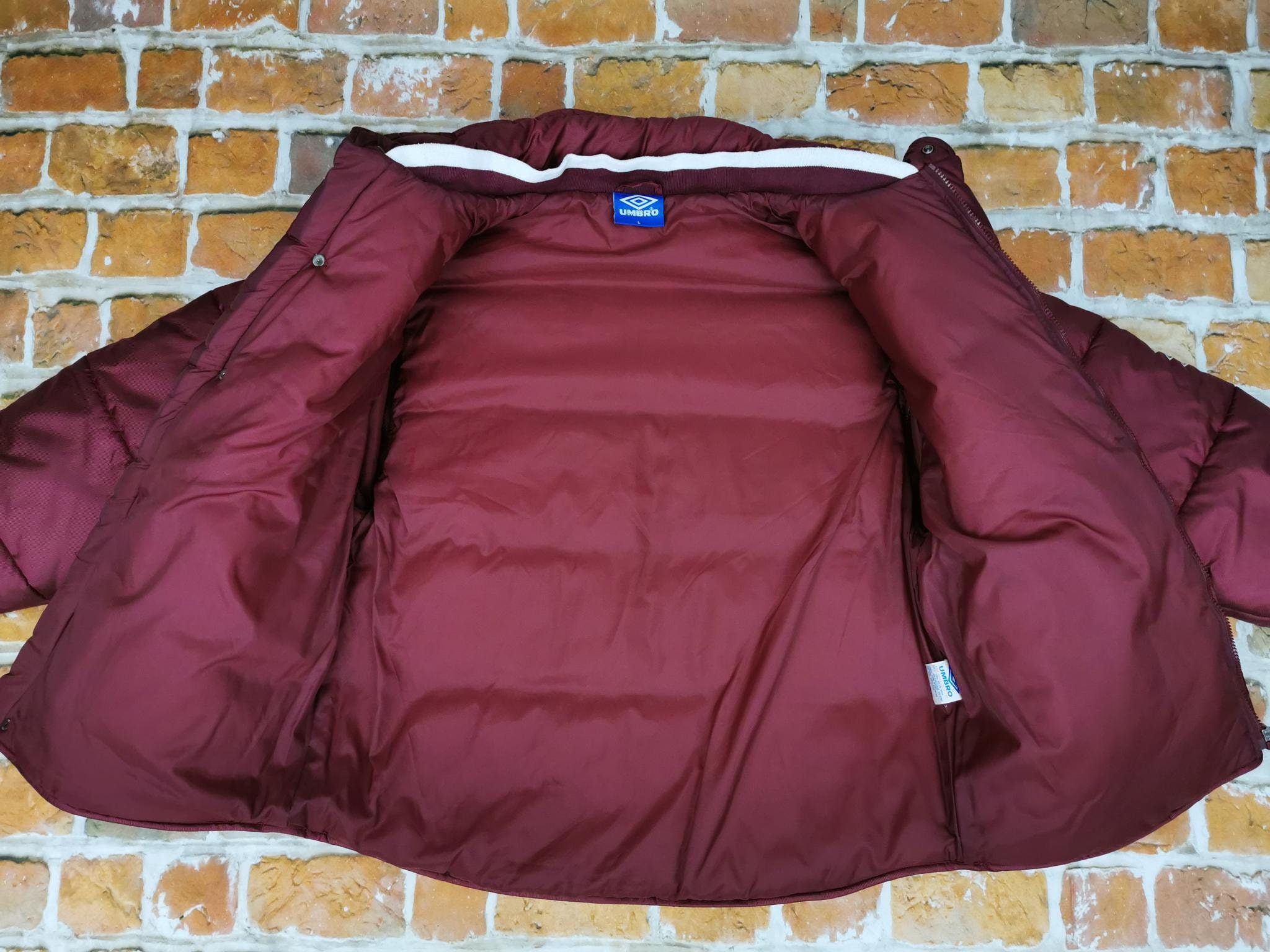 Umbro Winter Vest Trainer Jacket Bordeaux Etsy