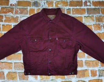 Chaqueta vaquera de verano vintage Diesel Basic Line color burdeos Denver Casual Saddle