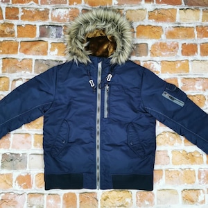Schott Bros USA Vintage Bomber Jacket Navy Blue New York Casual Air Force Army