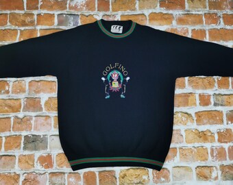 Golfino Vintage Sweater Golf Tournament Cup Casual Blue Cup - Etsy