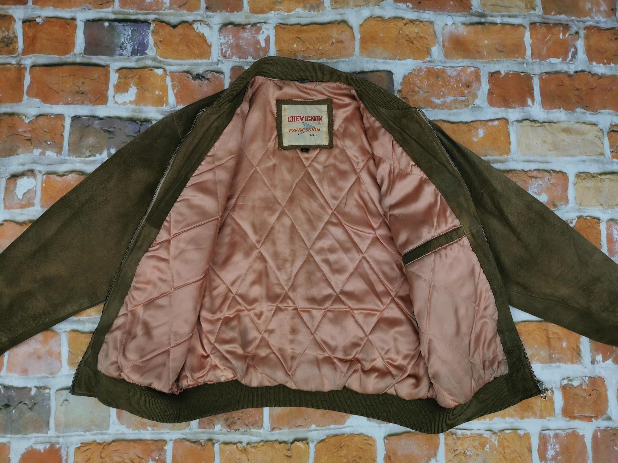 Chevignon Paris blouson cuir vintage EXPRESSION daim marron casual Etsy Canada
