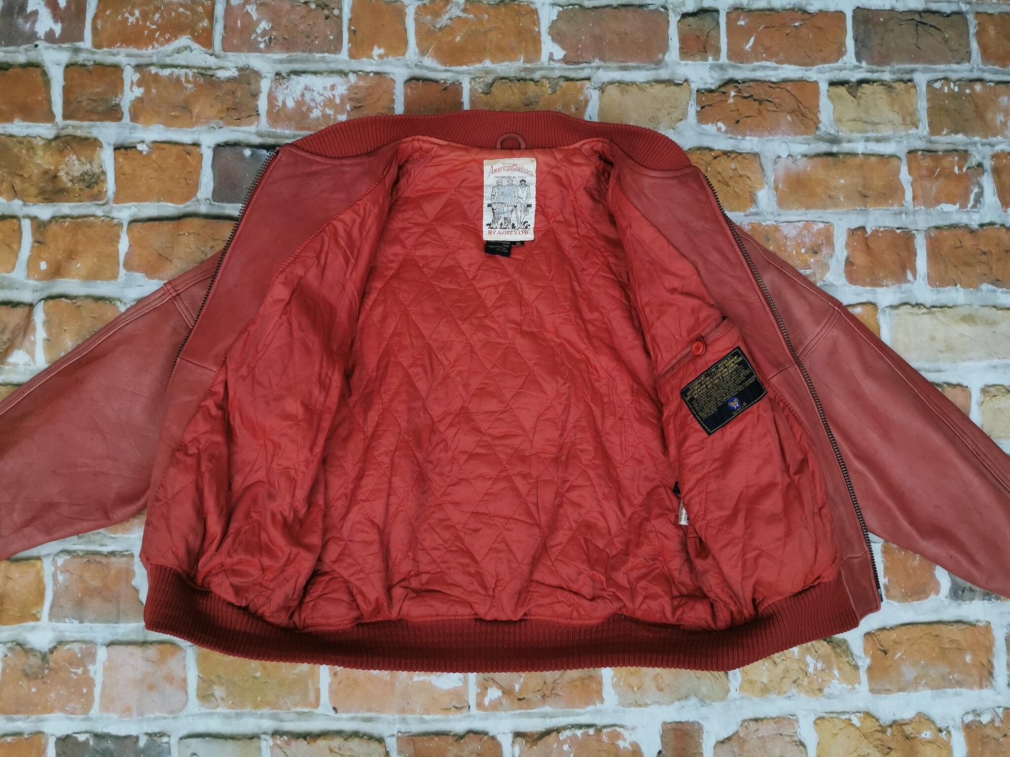 Avirex Usa Vintage Leather Jacket AMERICAN CLASSICS Varsity