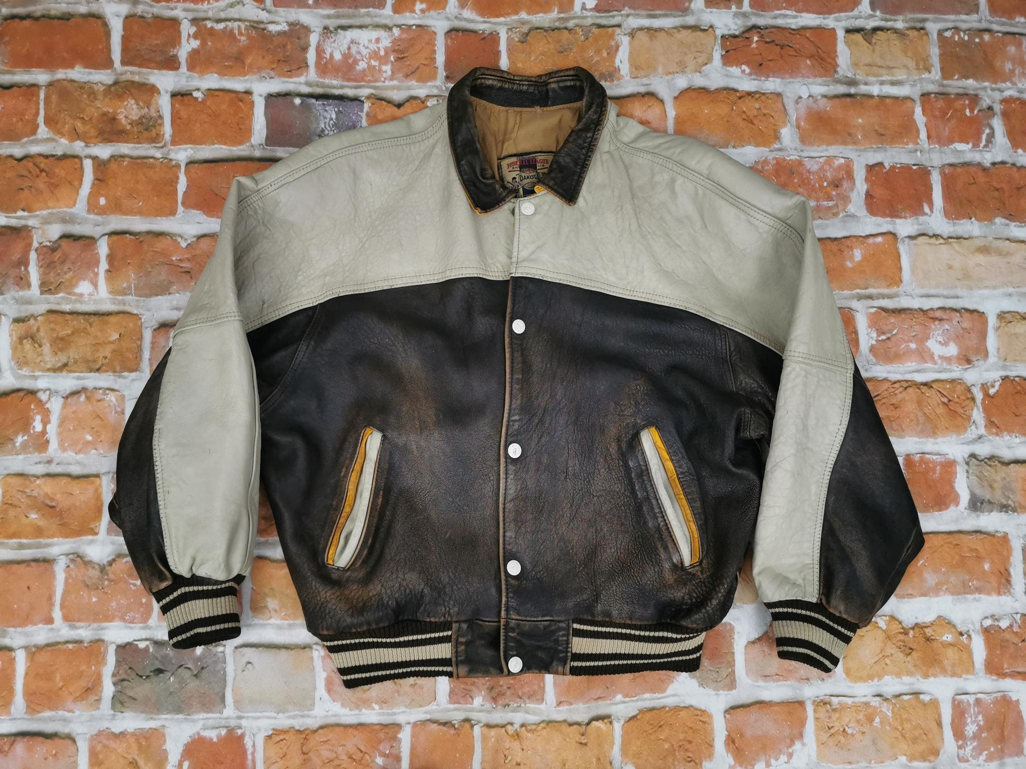 Dakota Usa Vintage Leather Jacket World Famous American Dakota Usa Vintage Leather Jacket World Famous American
