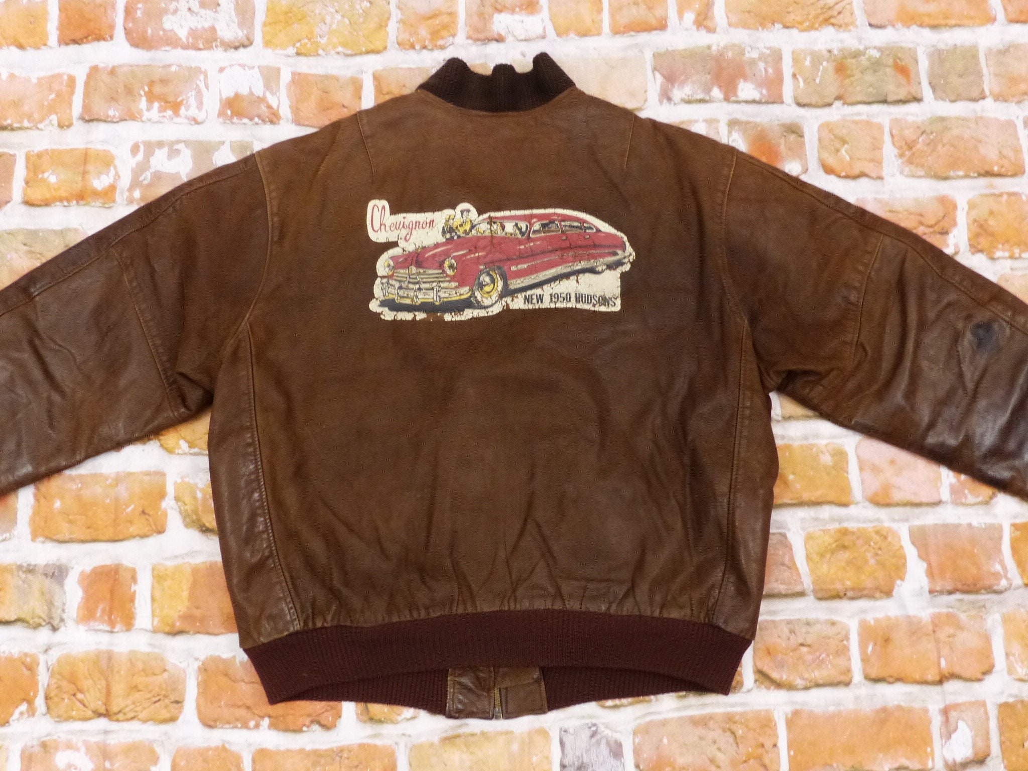 Chevignon Vintage Leather Jacket 