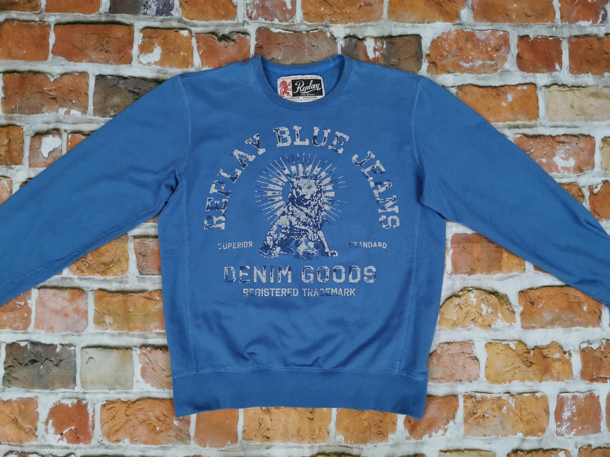 Replay blue jeans sweatshirt best sale