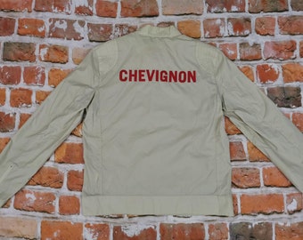 Chevignon 1957 biker summer jacket beige orange casual