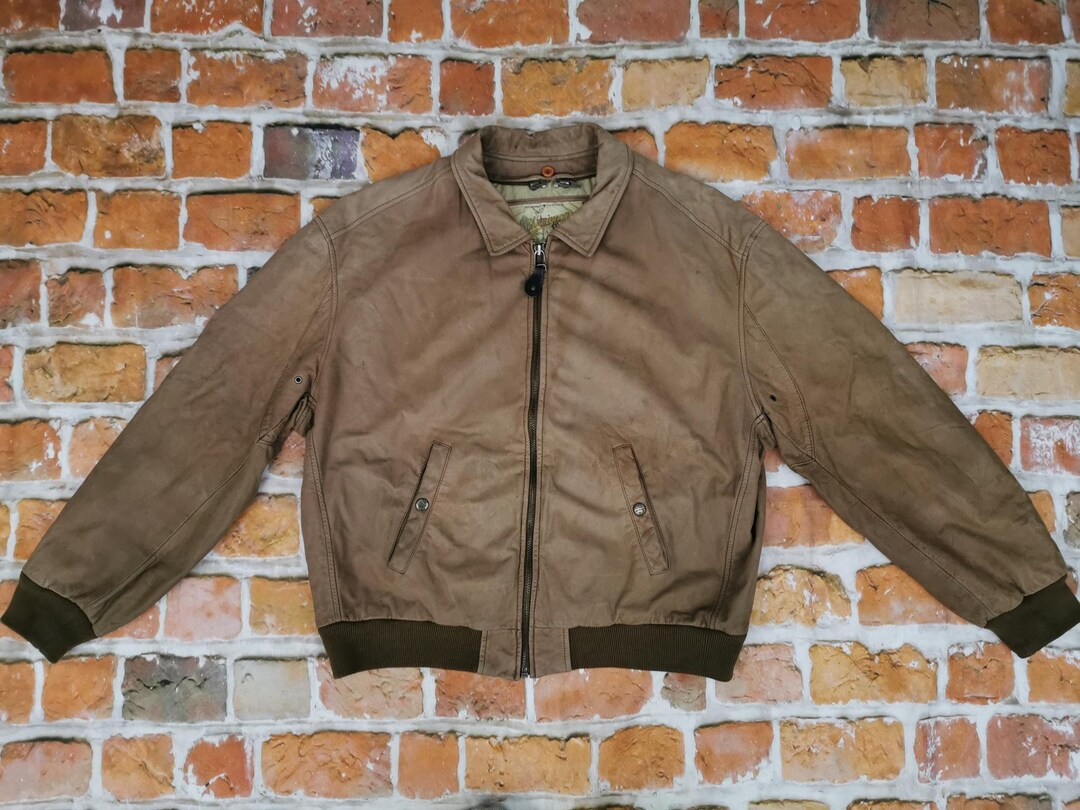 Chevignon Vintage Sport Togs Leather Jacket KENT COLLAR CAPPUCCINO