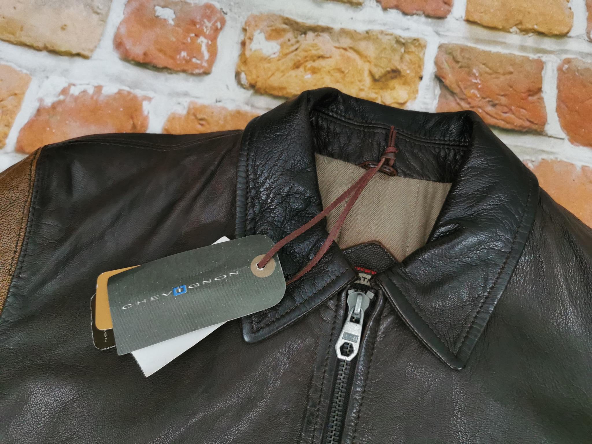 Chevignon 1957 Vintage Leather Jacket Brown Barry Casual - Etsy