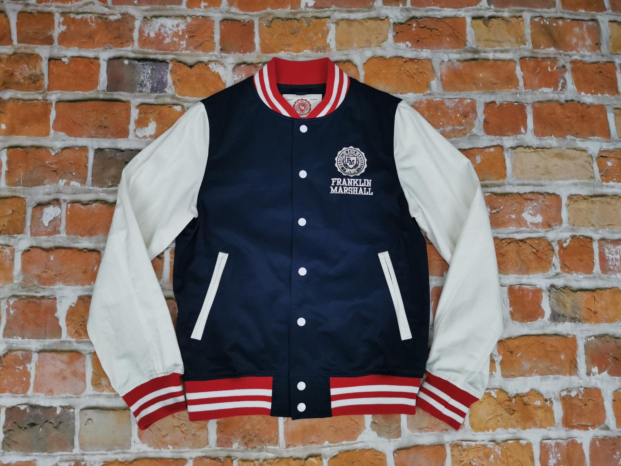 Franklin and Marshall Varsity Baseball Jacket Vintage Red