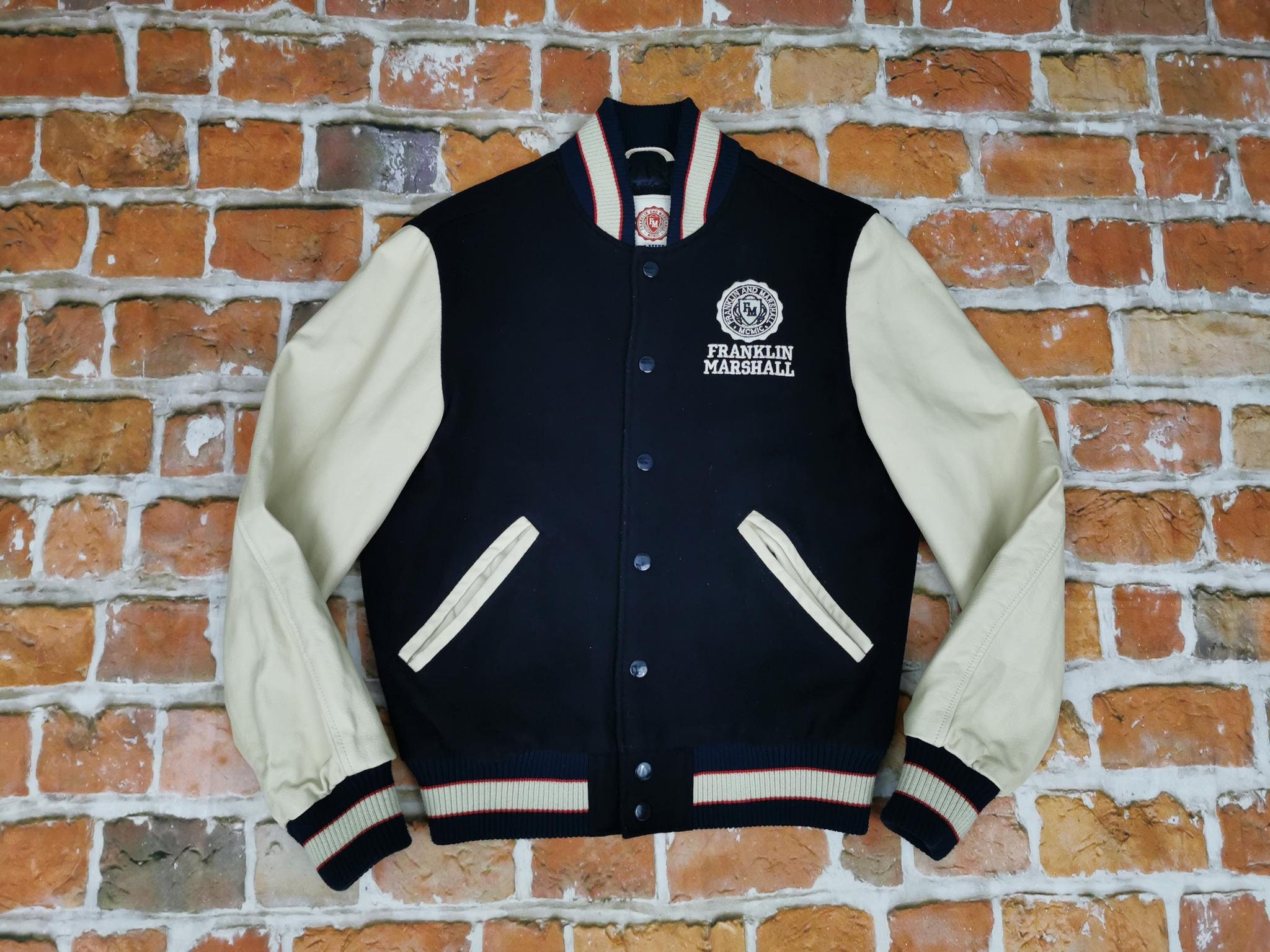 Franklin and Marshall Varsity College Jacket Navy Blue Vintage