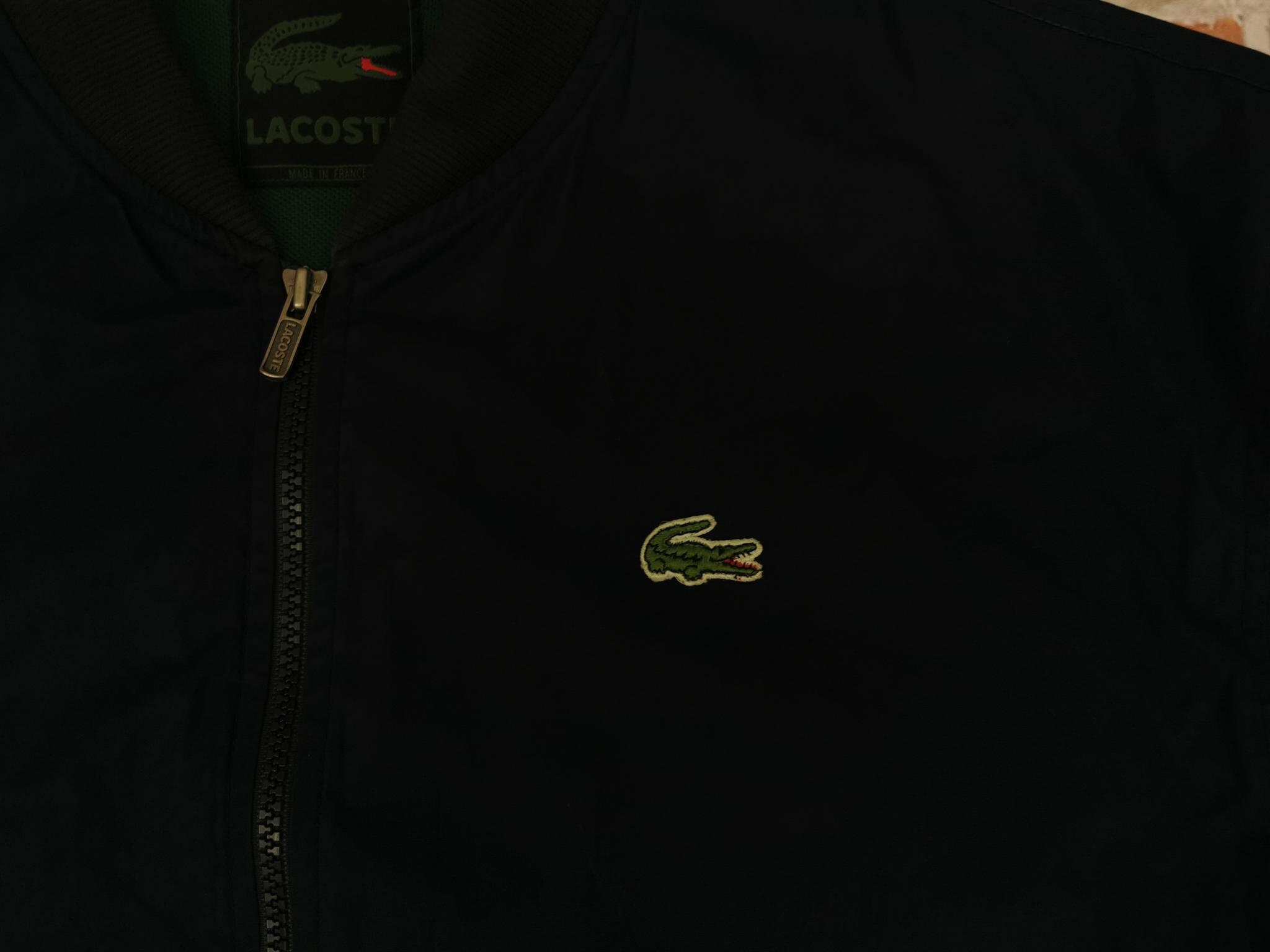 Lacoste Vintage Bomber Jacket Blue Golf 