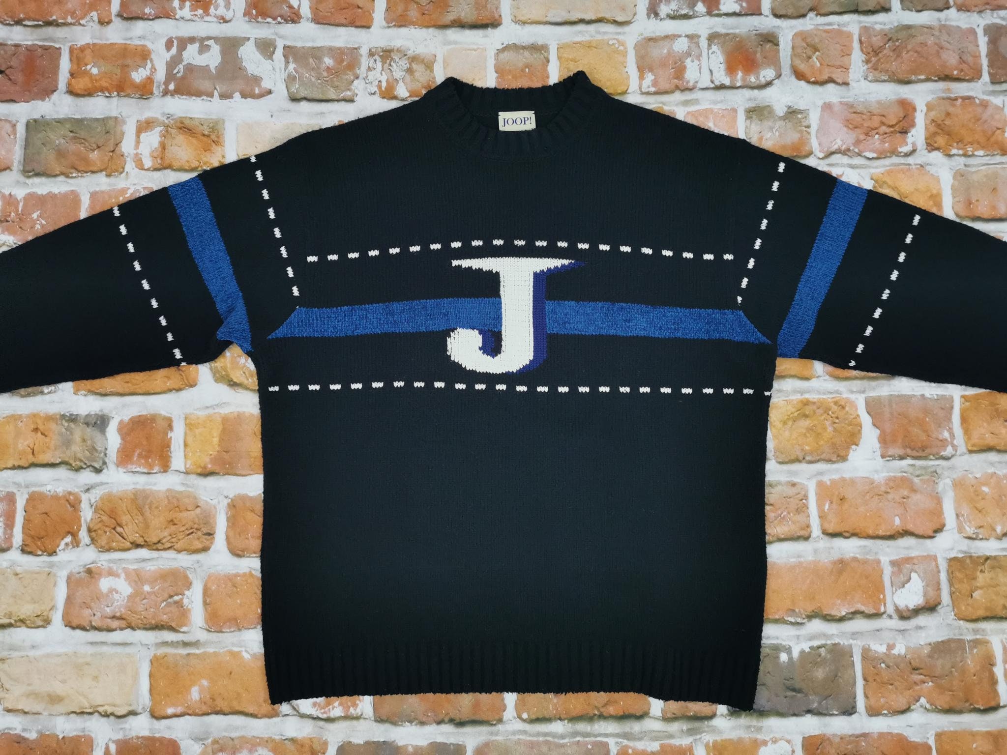 Joop Vintage Winter Pullover blau Wolle Casual