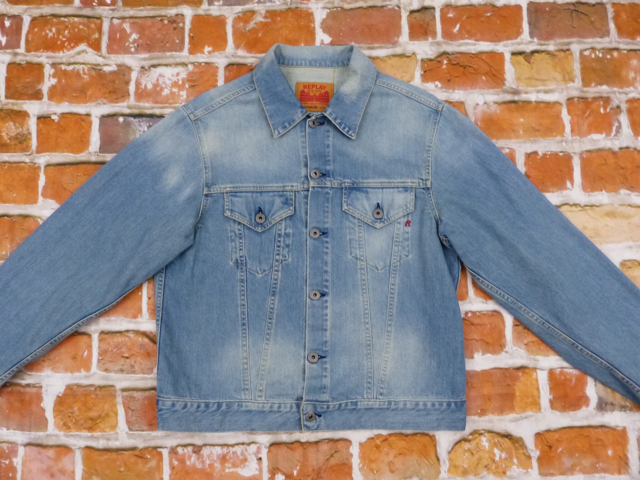 Replay Brand Blue Jeans Vintage Jacket Denim Light Blue Casual - Etsy UK