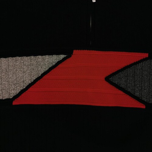 Carlo Colucci Sport shops Vintage Sweater red black colorful casual collar