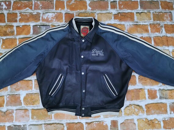 Lederjacke Diesel Jacke Vintage Jacket Mens Diesel Lederjacke