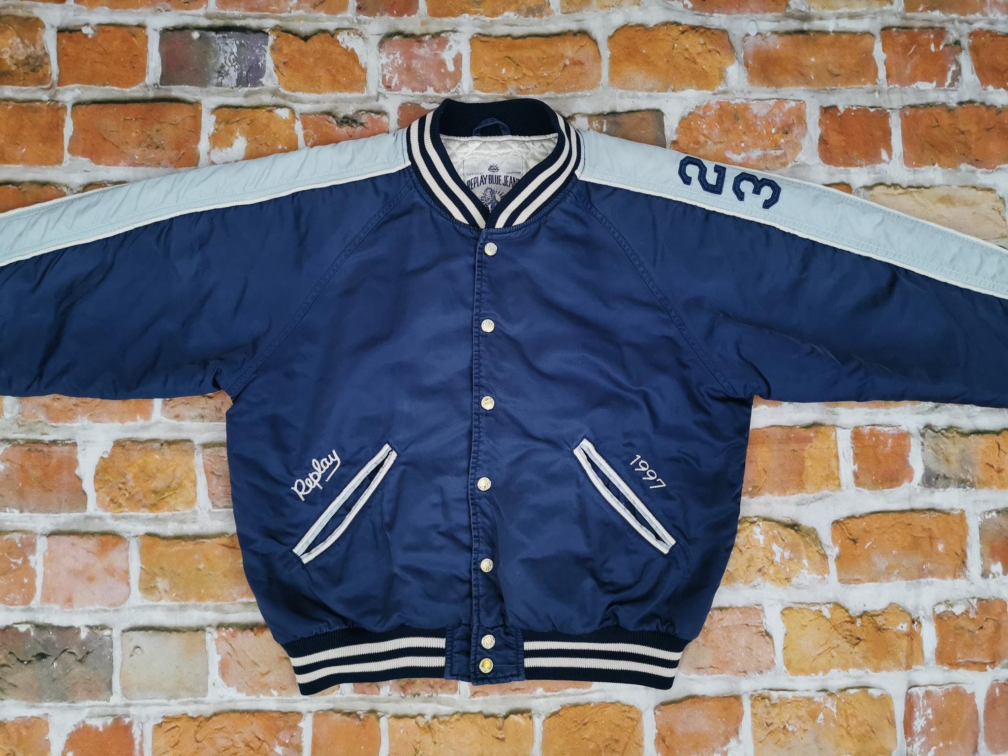 Bomber Jacket Replay Jacke Blau Replay Jeansjacke Motorrad Damen