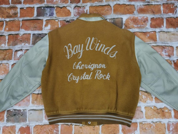 Chevignon vintage college jacket ocher Bay Winds C