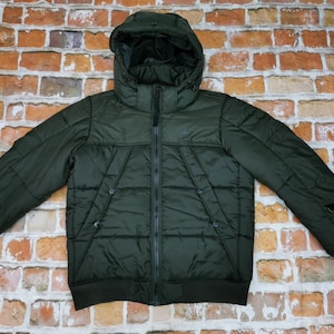 G-Star RAW Vintage Winter Jacket army green hood Casual