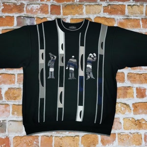 Carlo Colucci vintage sweater figures black gray casual