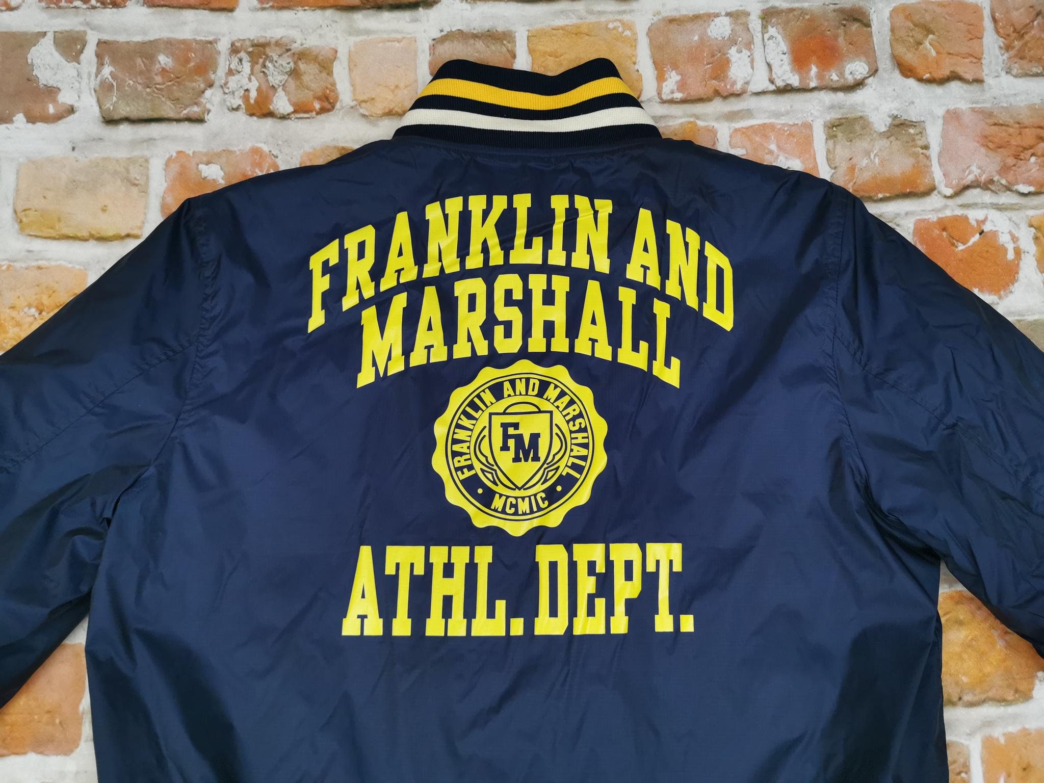 New Franklin And Marshall VARSITY College Jacket Sky Blue Vintage