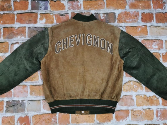 Veste cuir vintage Chevignon voute ronde daim The Sportsmen Club Casual Etsy Canada