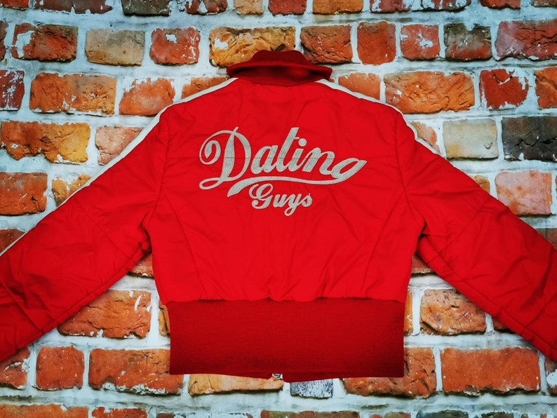 Replay Brand Blue jeans shops Vintage Bomber Women's Jacket red white Daling Guys Casual