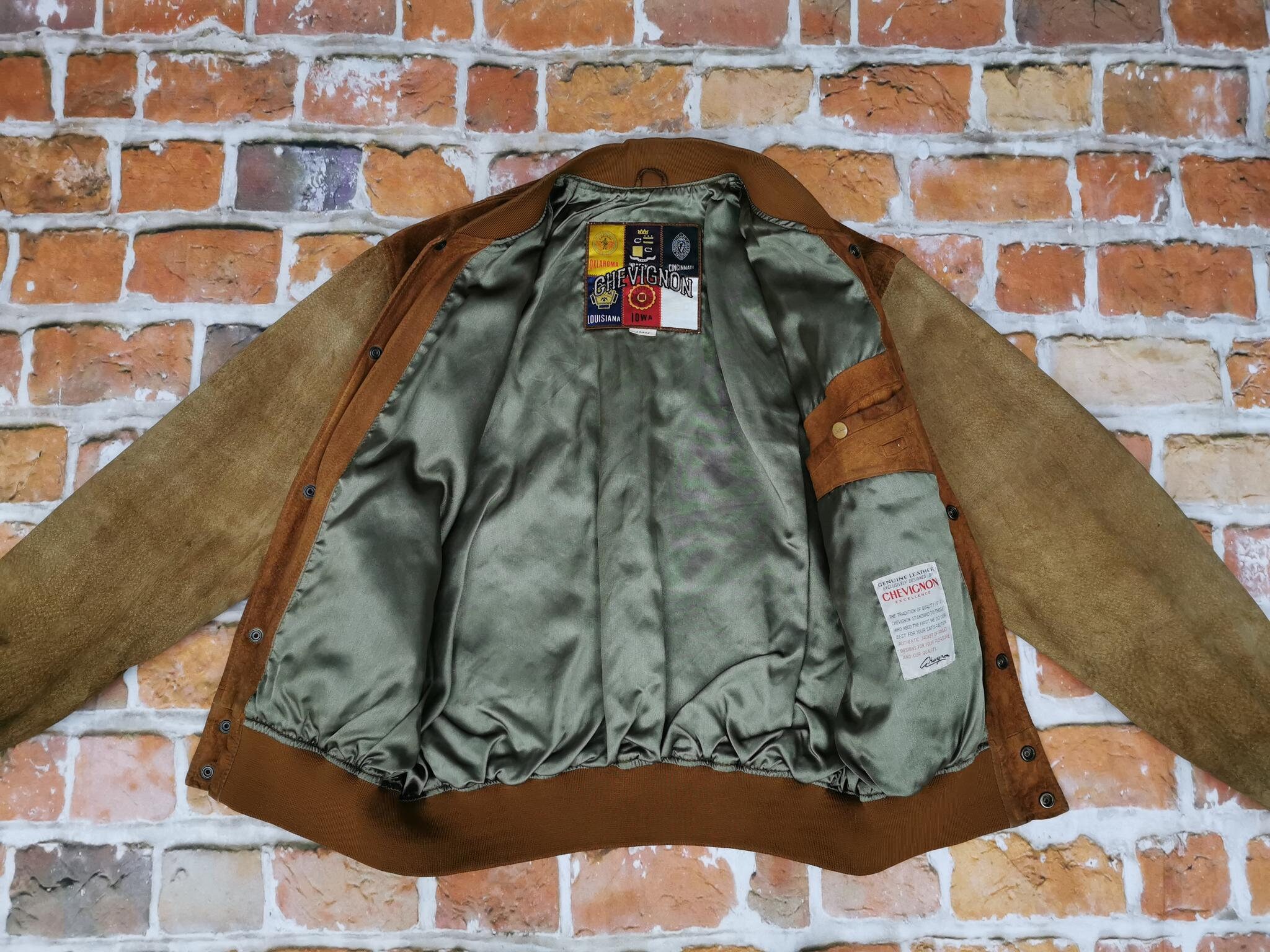 Chevignon Vintage Leather Jacket Bay Winds Crystal Rock