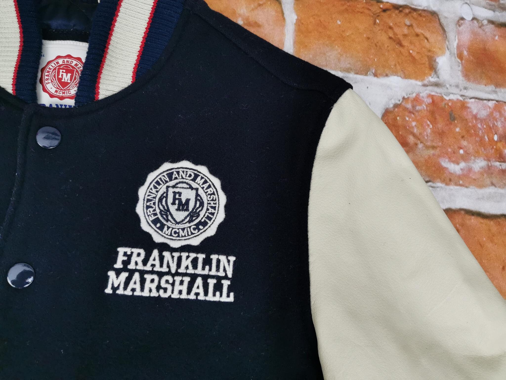 New Franklin And Marshall VARSITY College Jacket Sky Blue Vintage