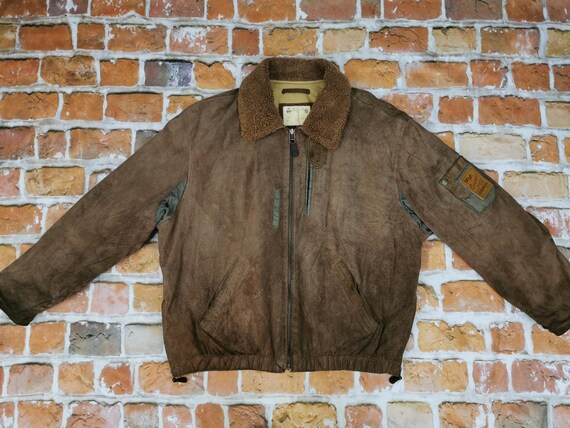Chevignon veste en cuir vintage exterieur decontracte marron daim hiver Etsy Canada