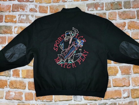 Sport Ice Iceberg Vintage Jacket MATCH PLAY GOLF Black 