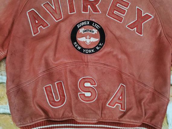 Avirex Usa Vintage Leather Jacket AMERICAN CLASSICS Varsity