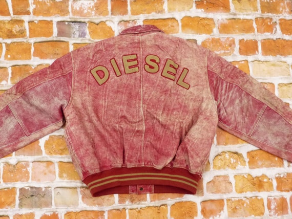 Diesel leather jacket red
