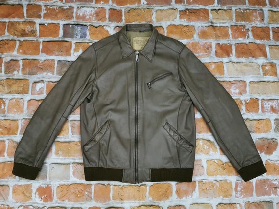 Chevignon 57 Vintage Leather Jacket CAPPUCCINO Casual - Etsy