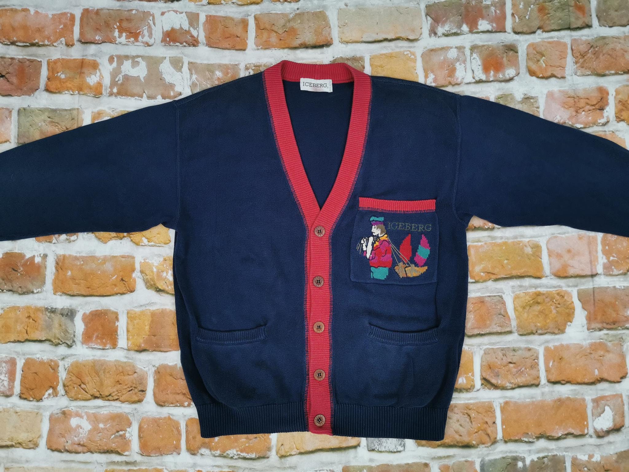 イタリア製 VTG 90s ICEBERG シルベスター カーディガン 希少色✨イタリア製 VTG 90s ICEBERG シルベスター カーディガン