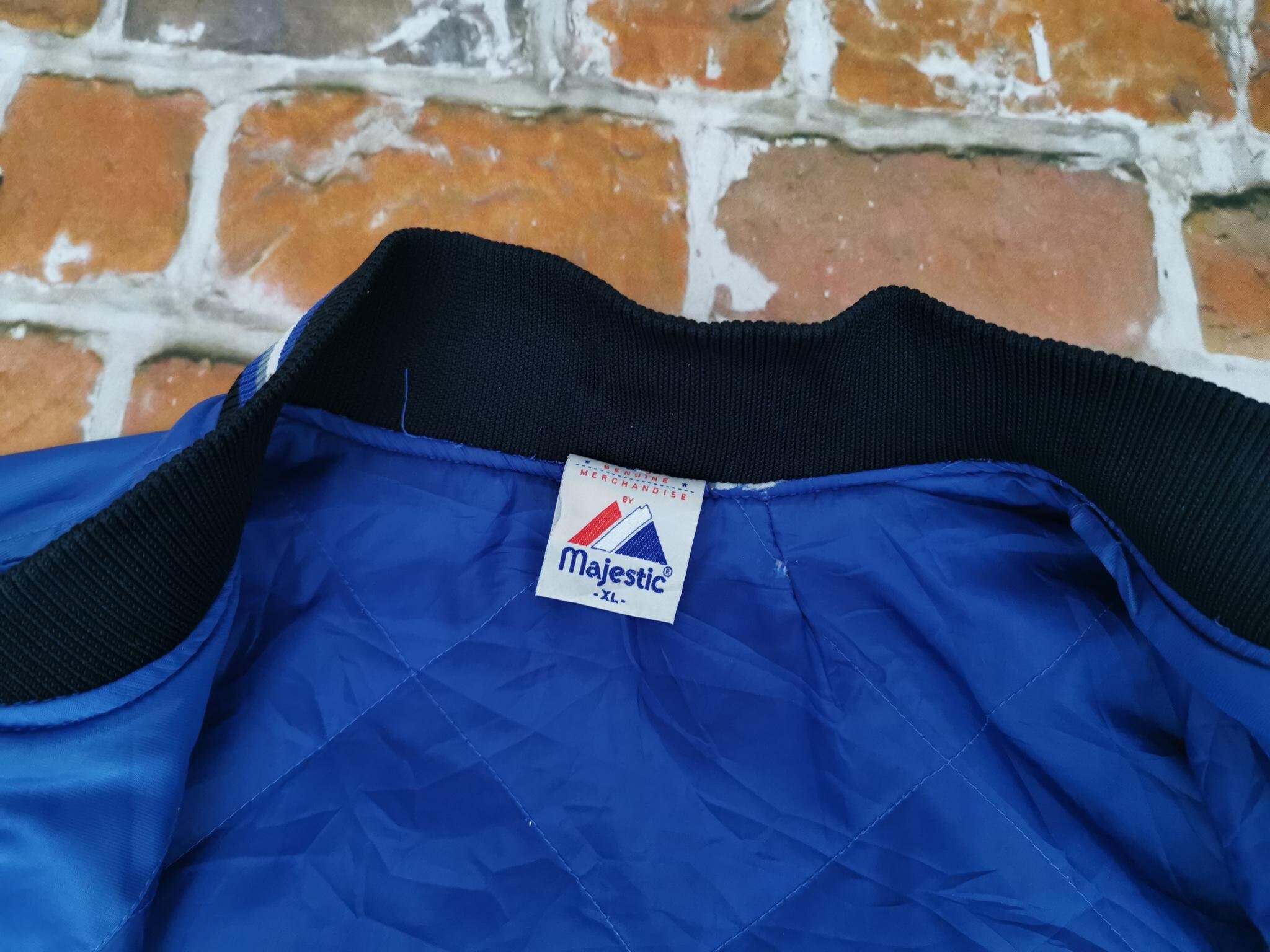 Blouson Baseball Majestic Dodgers LA Bleu Taille XL – Vintage USA, état Très Bon