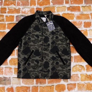 Chevignon Vintage camo Jacket b league Camouflage grey black suede casual